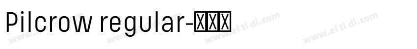 Pilcrow regular字体转换